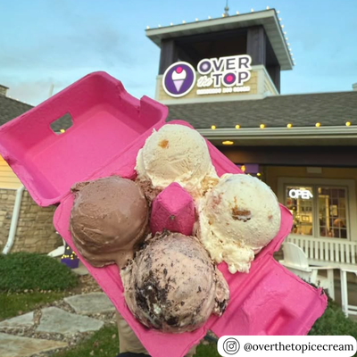 4-egg pink paper pulp carton used for dessert packaging ice cream flights