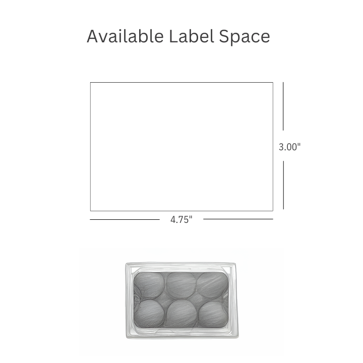 6-Egg Duck Plastic Label Space