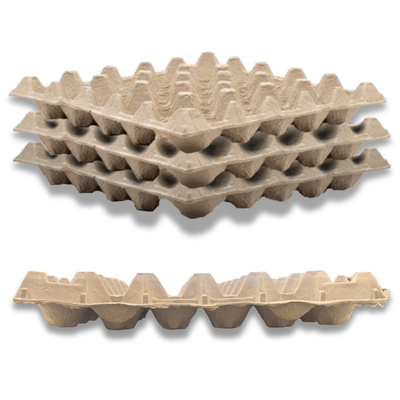 Stacked 30-cell pulp filler flat for machined parts and eggs