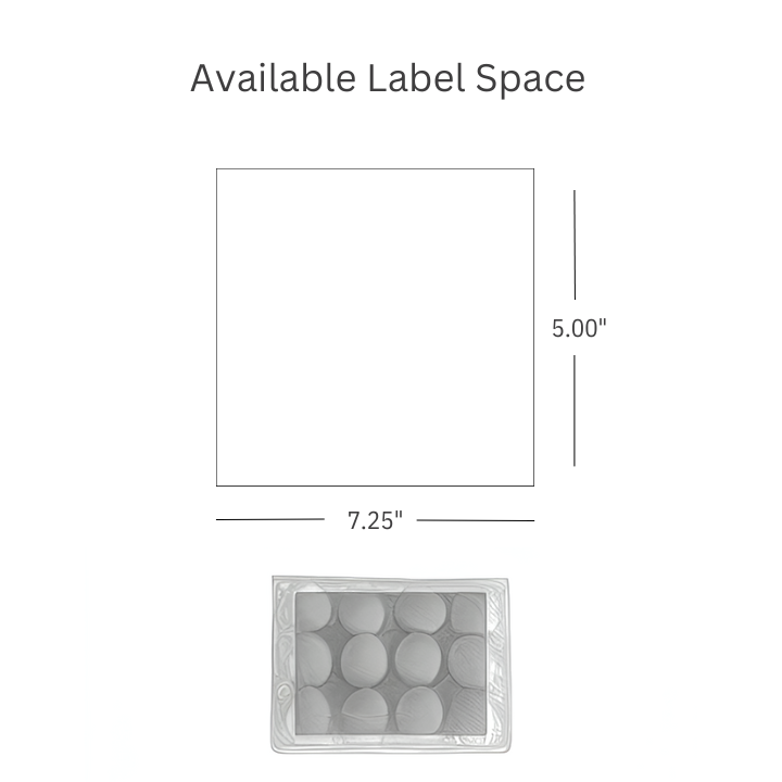 12-Egg Vintage Duck Plastic label space