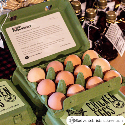 Custom labeled 12-egg vintage 3x4 egg carton in army green, wholesale egg packaging