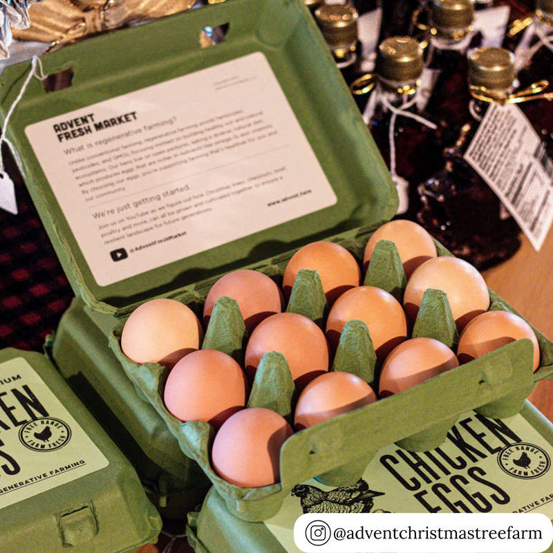 Custom labeled 12-egg vintage 3x4 egg carton in army green, wholesale egg packaging