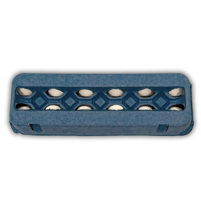 Blue unprinted pulp egg carton MAIN