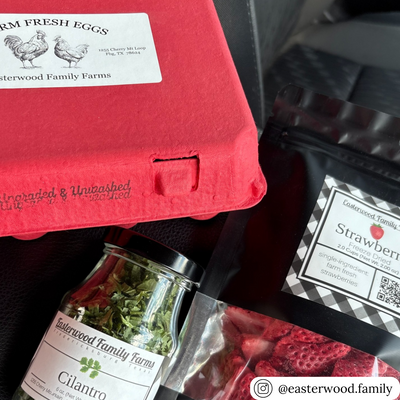 Bold red pulp 12-egg carton with printed label,. Unique color option for branding; bulk purchase available.