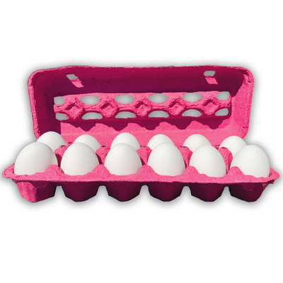 Pink Egg Carton Opened