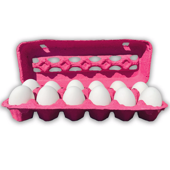 Pink Egg Carton Opened