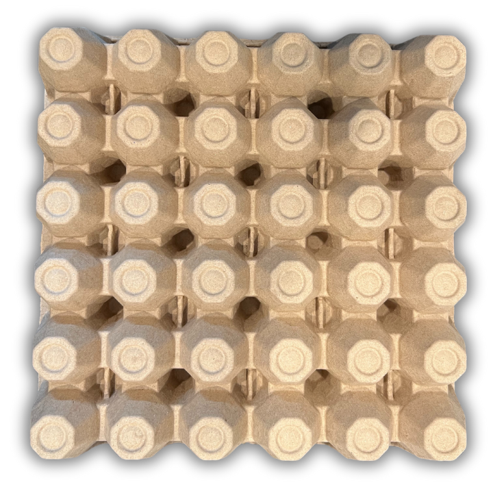 Egg Tray Filler Flat Natural paper pulp tray with 36 cells bottom