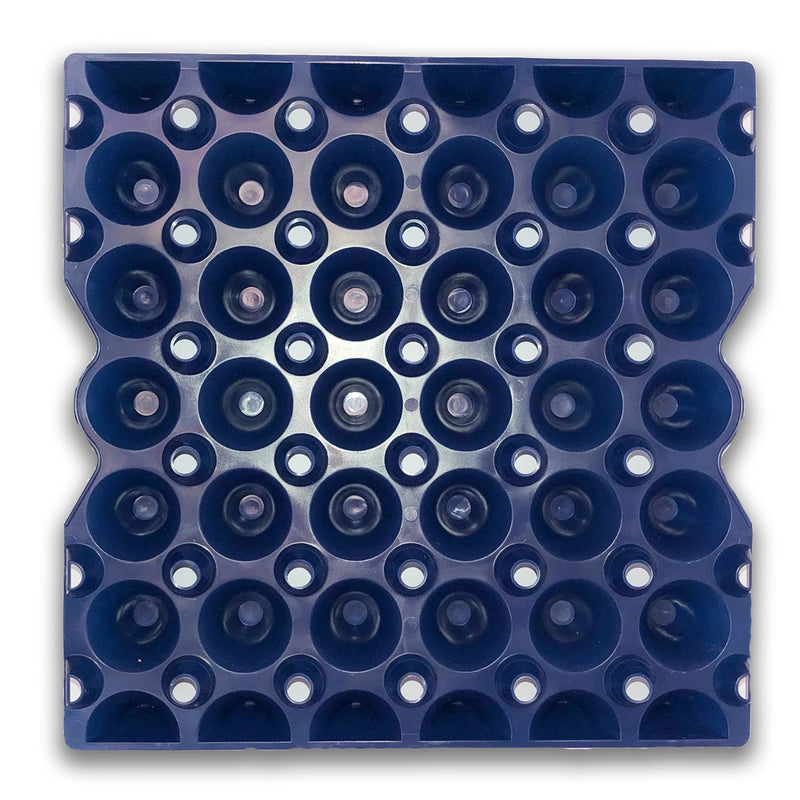 Egg Tray Filler Flat 30-egg 5x6 cell tray, blue plastic, bulk egg trays