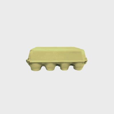 12-Egg yellow vintage pulp carton 360 video