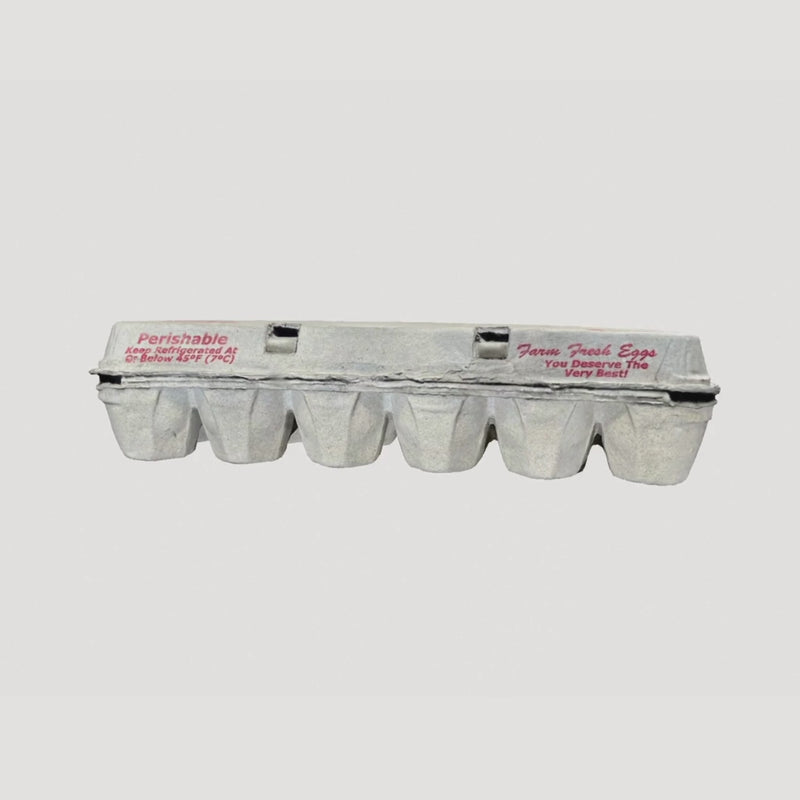 12-egg closed stock printed carton in natural pulp 360 video