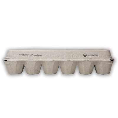 Blank Egg Cartons - Pulp - 12 Egg - Stock Carton