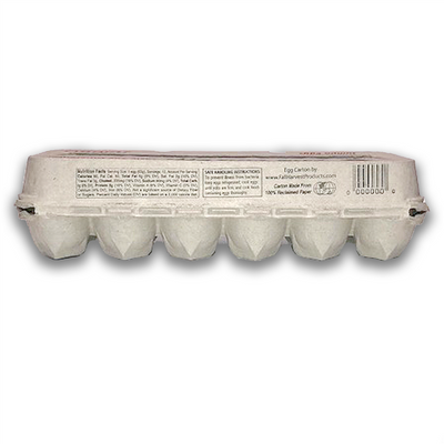 Jumbo Egg Cartons, Pulp, Printed - Holds One Dozen, Wholesale