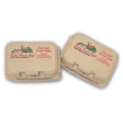 Pulp Twin-6 Printed Egg Carton 