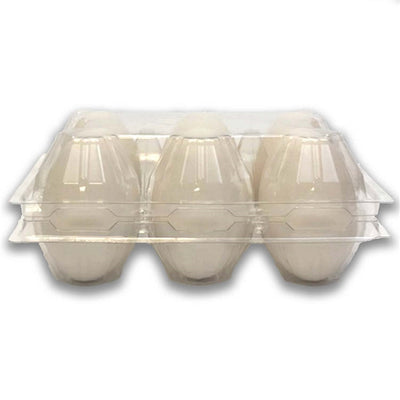 plastic carton unlabeled duck egg