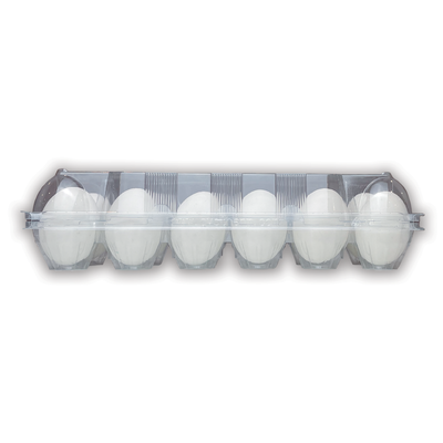 Plastic Egg Cartons - Holds 12 Eggs, Wholesale, Unlabeled, Blank 