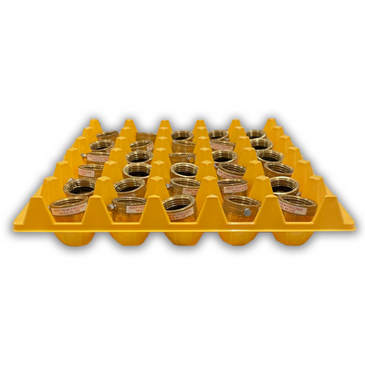 Egg Tray Filler Flat alternative use for egg tray, yellow plastic washable, reusable, machine parts organizaion